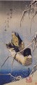 Cañas en la nieve con un pato salvaje Utagawa Hiroshige Ukiyoe